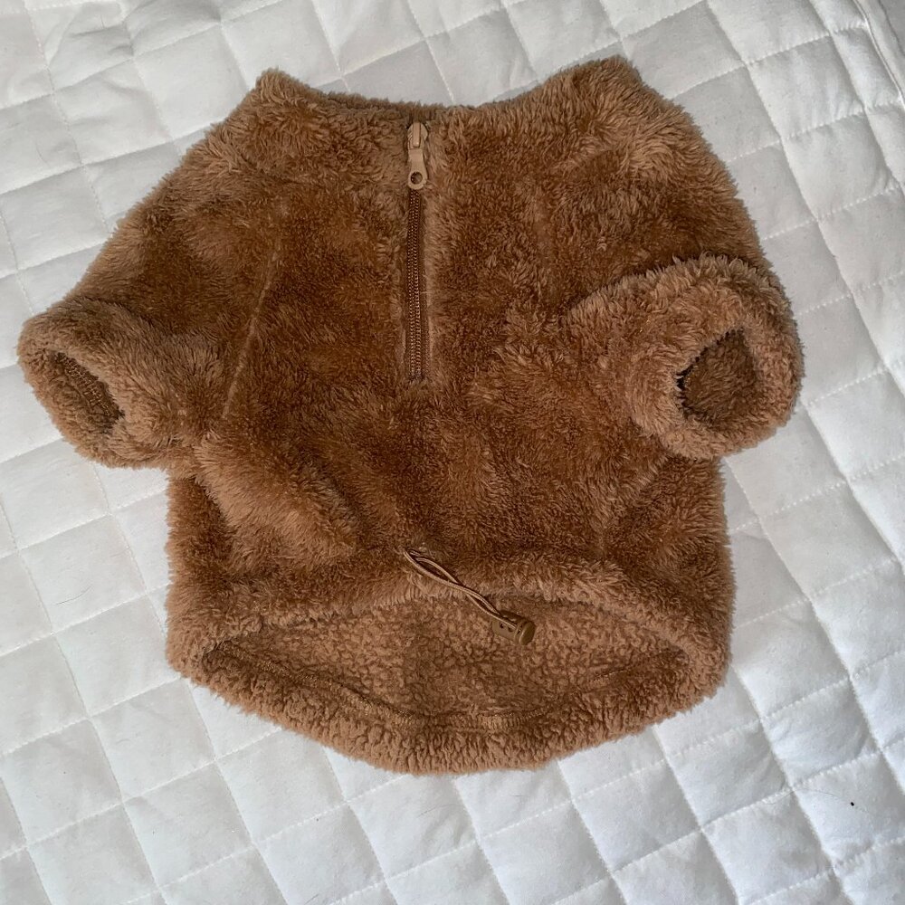 OFFLINE/OFFLEASH By Aerie Pet Sherpa Half ZIp Jacket in Brown